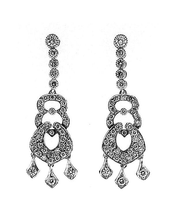 14KW Fashion Earrings with Diamonds: 1.65cts